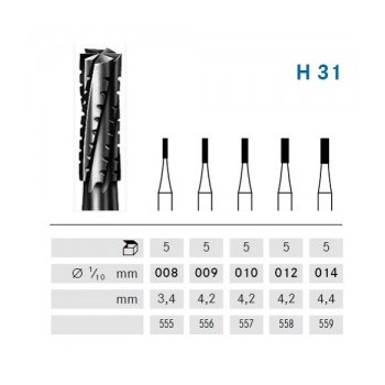 (포장단위 변경) 코메트 카바이드 바 HP 555 - 559 (H31)