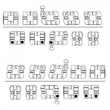 미니 다이야몬드 메탈 브라켓 018 (Ormco)